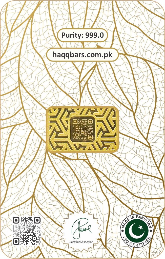 Premium Gold Bar 1 Tola Back View