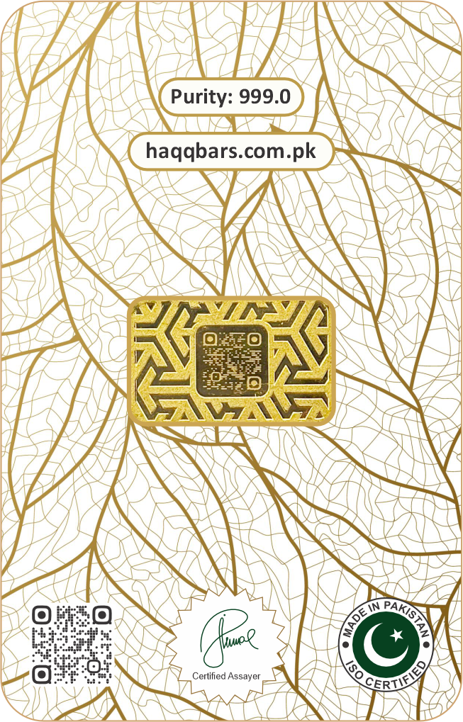 Premium Gold Bar 10 Tola Back View