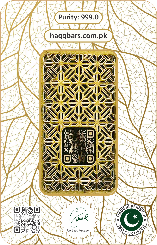 Premium Gold Bar 10 Tola Back View