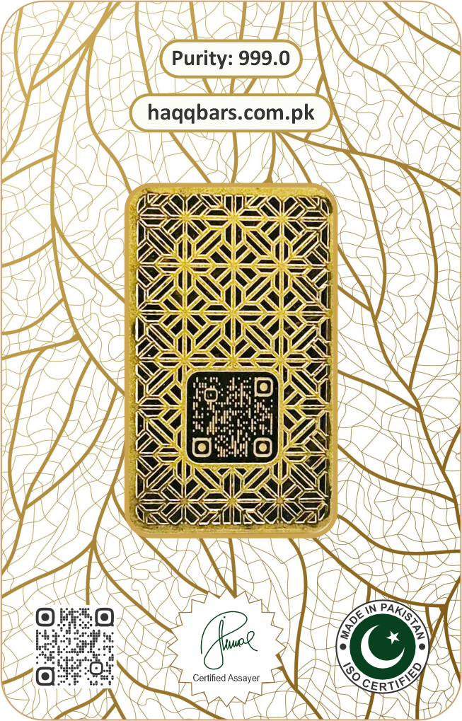 Premium Gold Bar 5 Tola Back View