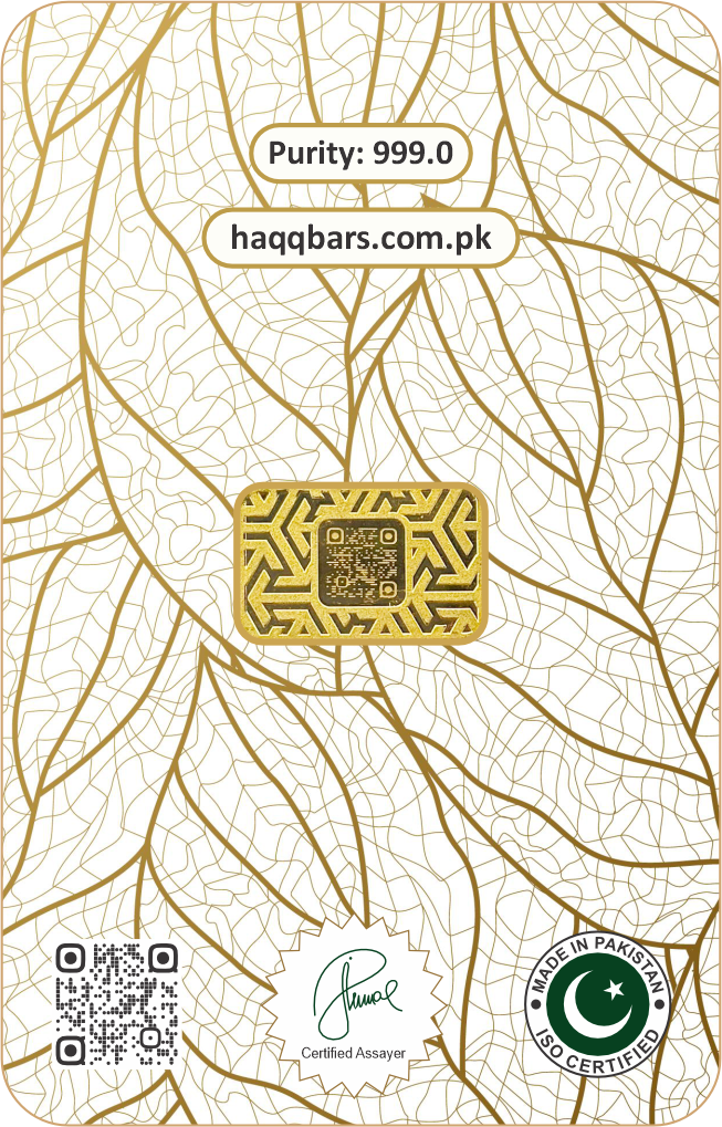 Premium Gold Bar 5 Tola Back View